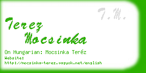 terez mocsinka business card