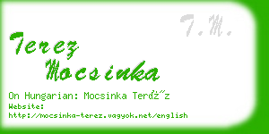 terez mocsinka business card